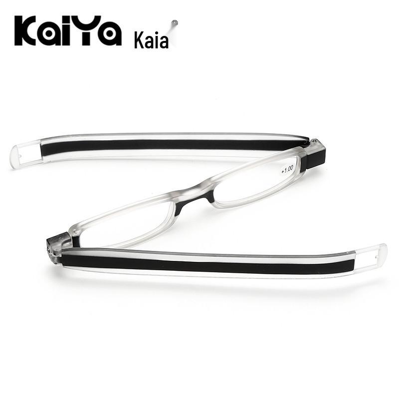 360° Rotating Folding Unisex Optical Reading Glasses with Pen Holder for Elders
