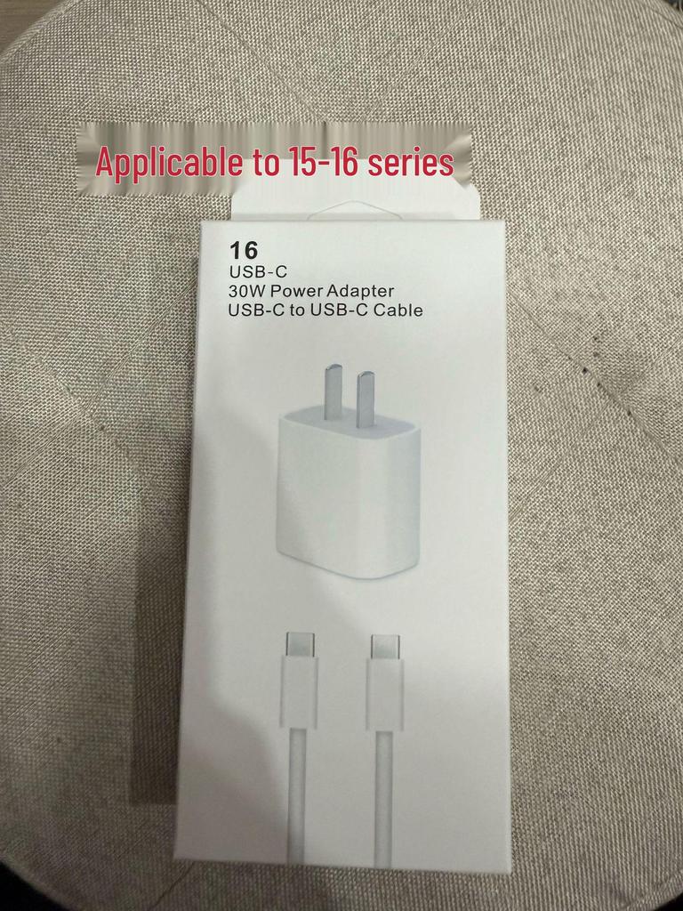 Compatible with Apple 15/16 Charger: PD30W Dual Type-C Braided Data Cable for Fast Charging