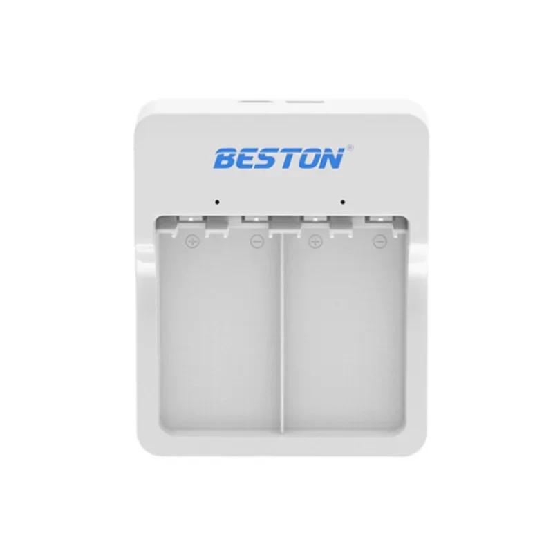 LED Indicator Lithium/NiMH Battery 9V Battery Intelligent Charger with Cable 2-Slot 9V Rechargeable Battery Charger белый