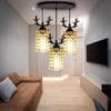 Crystal Designer Cluster Hanging Lamp Chandelier Light for Dining Room, Dining Room, Living Room, Bedroom, Restaurant, Café