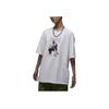 Jordan Letter Print Round Neck Fashionable Sports Casual Knit Short Sleeve T-Shirt SS24 Women Tops White FN5704-100