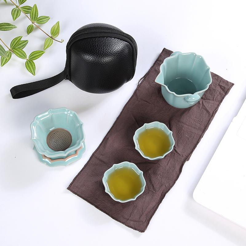 tea sets  teaware  ceramic bowls handmade Travel drinkware Portable cup set  teapot set