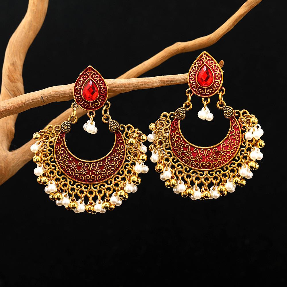 Vintage Tassel Inspired Drop Earrings With Electroplated Finish Women For