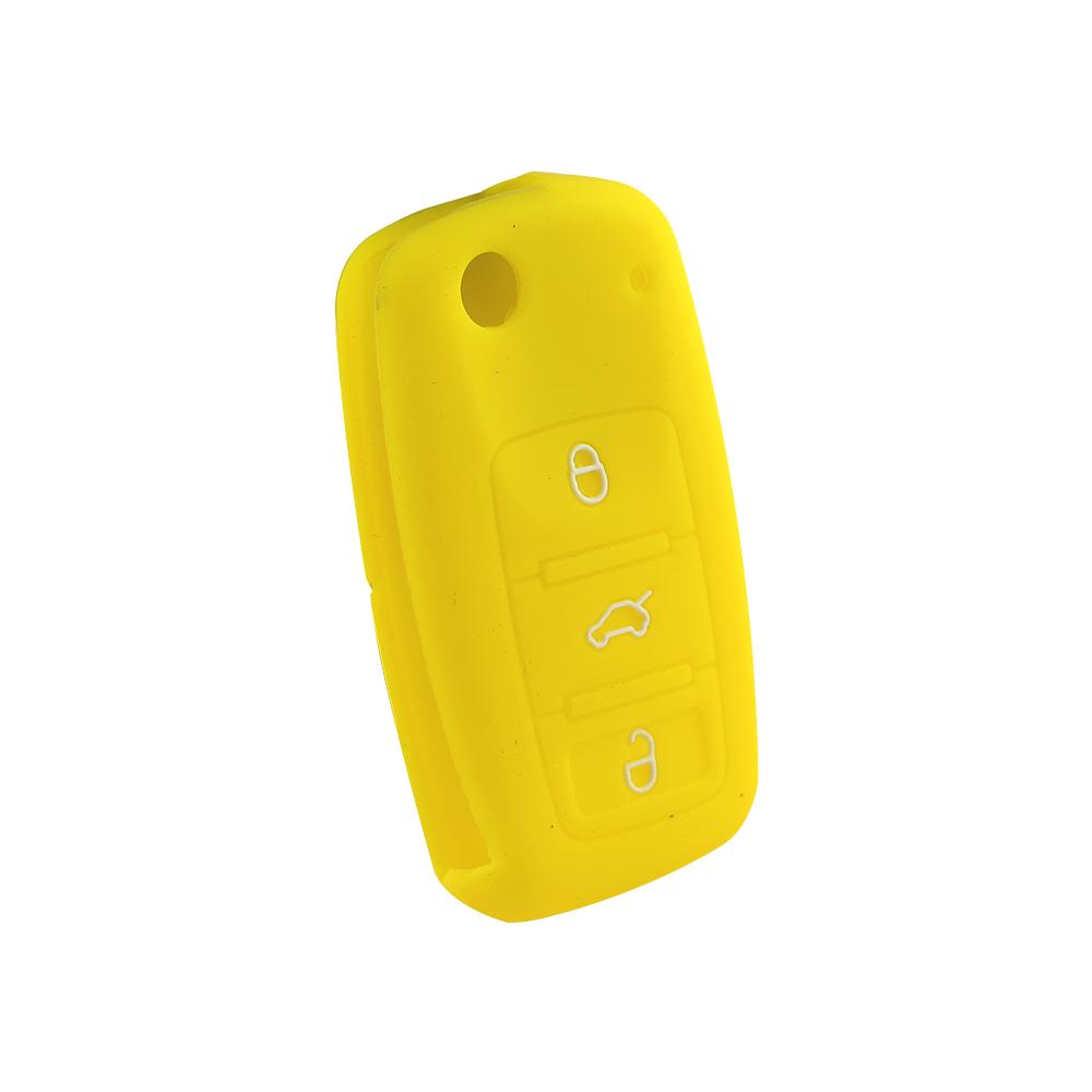 Car Key Case for Volkswagen VW POLO Tiguan Passat B5 B6 B7 Golf Beetle Bora Silicon for Skoda Octavia Key Cover Shell Protector