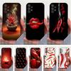 Pattern Red Chilli Pepper Case For Samsung S23,S25,S20,S10,S9,S21,S24,S22,Ultra,FE,Plus,Lite,Soft Silicone Black