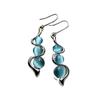 Meiyu Bohemian Cat's Eye Swing Earrings: Creative European & American Inlaid Design