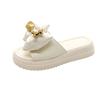 BCEBYL  New SummerFlat Heel Shoes Butterfly Metal Decor Slippers Women‘s Green Color Sandals Women's Platform Beach Slippers
