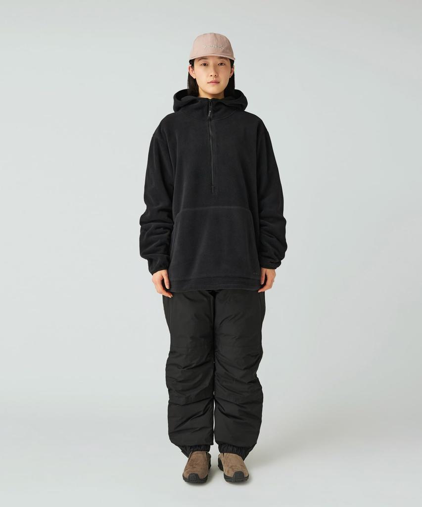 Snow Peak Fleece Hoodie Size M Water-Repellent JK-25AU021, Men's/Women's, Black,