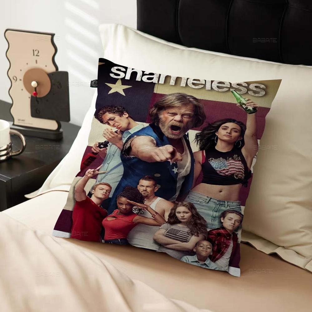 Shameless Hot TV Pillow Covers Cartoon Sofa Decorative Home Double-sided Printing Short Plush Cute Cushion Cover