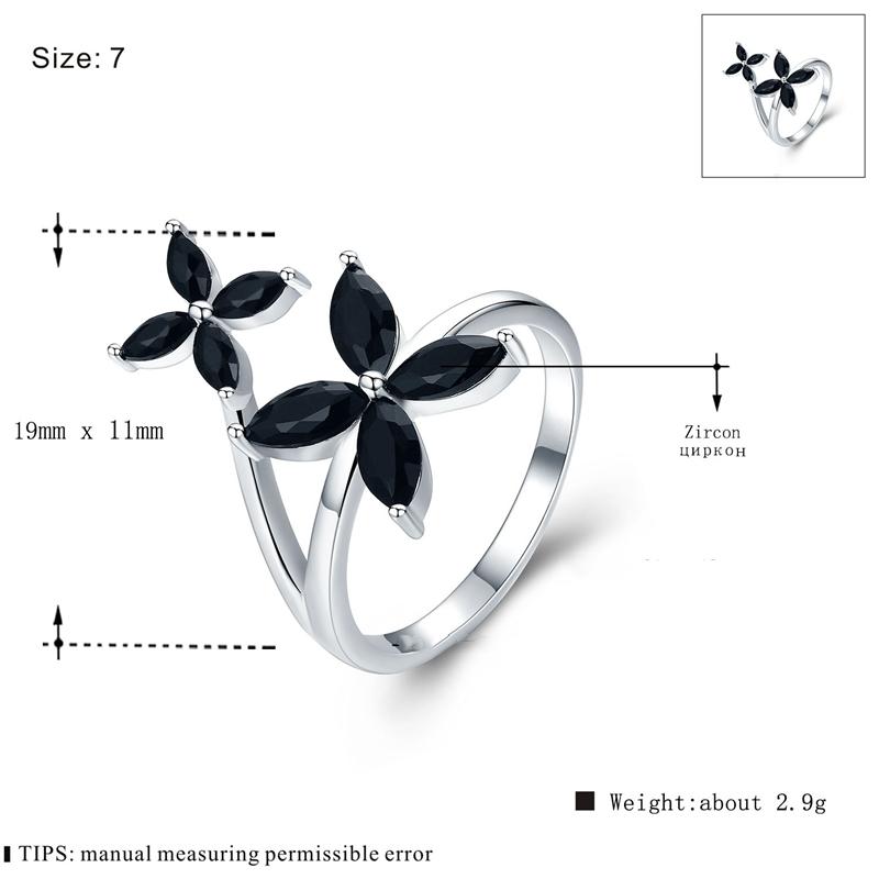 Black Awn Klassische Ringe mit schwarzem Steinschmuck für Damen