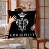 E-Emilios P-PucciS Logo 45*45cm Cushion Cover Pillow Cover Decor Pillowcase Home Pillowcase For Couch Pillow
