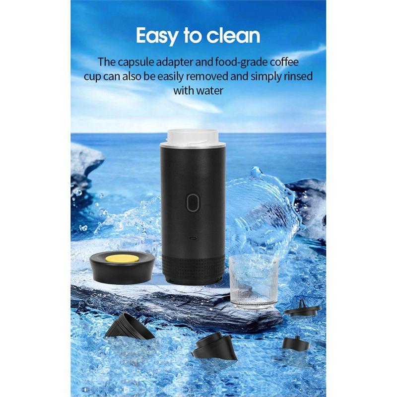 YCOC-Portable Electric Espresso Machine With Travel Bag Portable Coffee Maker For Travel Self-Heating Car Espresso Maker E