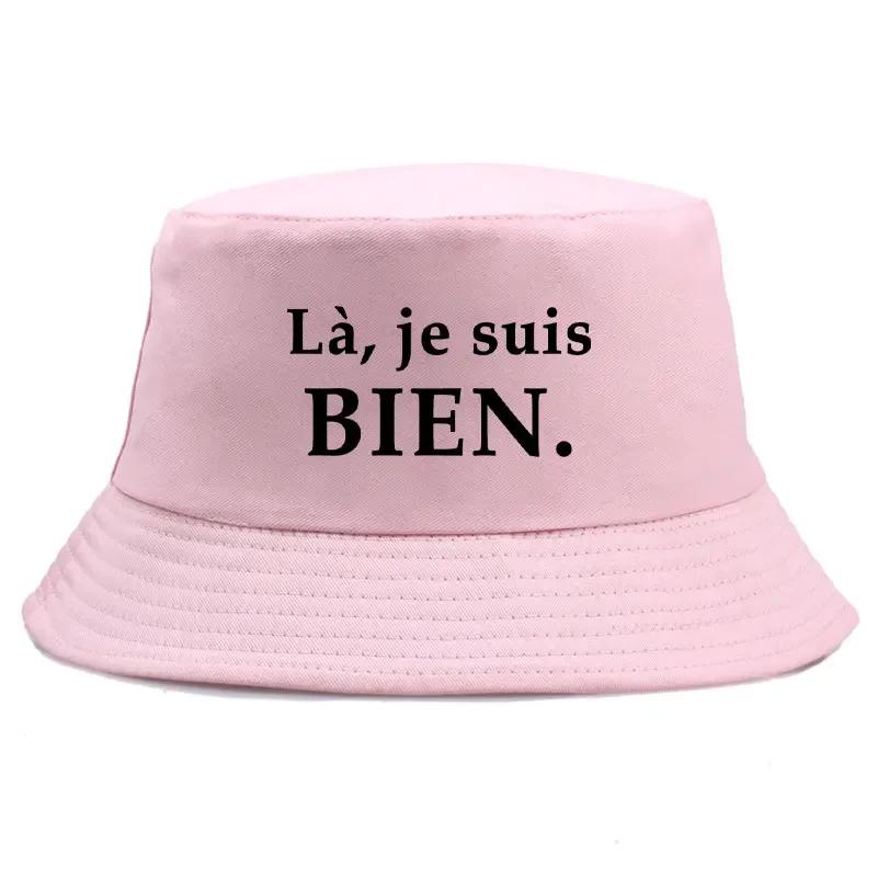 Frankreich Print BIEN Bob Wendbare Fischerhüte Herren Damen Baumwolle Outdoor Kappen Fischerhut Mädchen Junge Chapeau Bob Hüte