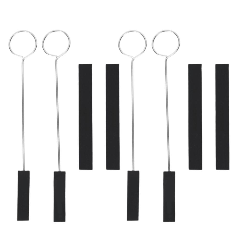 8PCS Metal + Rubber Rubber Mutes Set Black Color Mute Pack Piano Tuning Mute Instrument Care