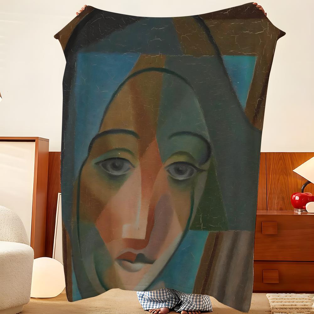 Artist J-Juan G-Gris Throw Flannel Throw Blanket, Lightweight Cozy, Durable Washable cute Cool