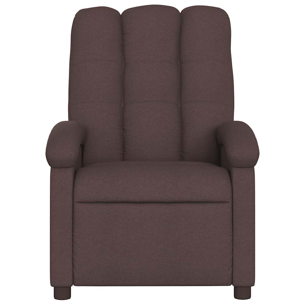 Electric Massage Chair Dark Brown Fabric