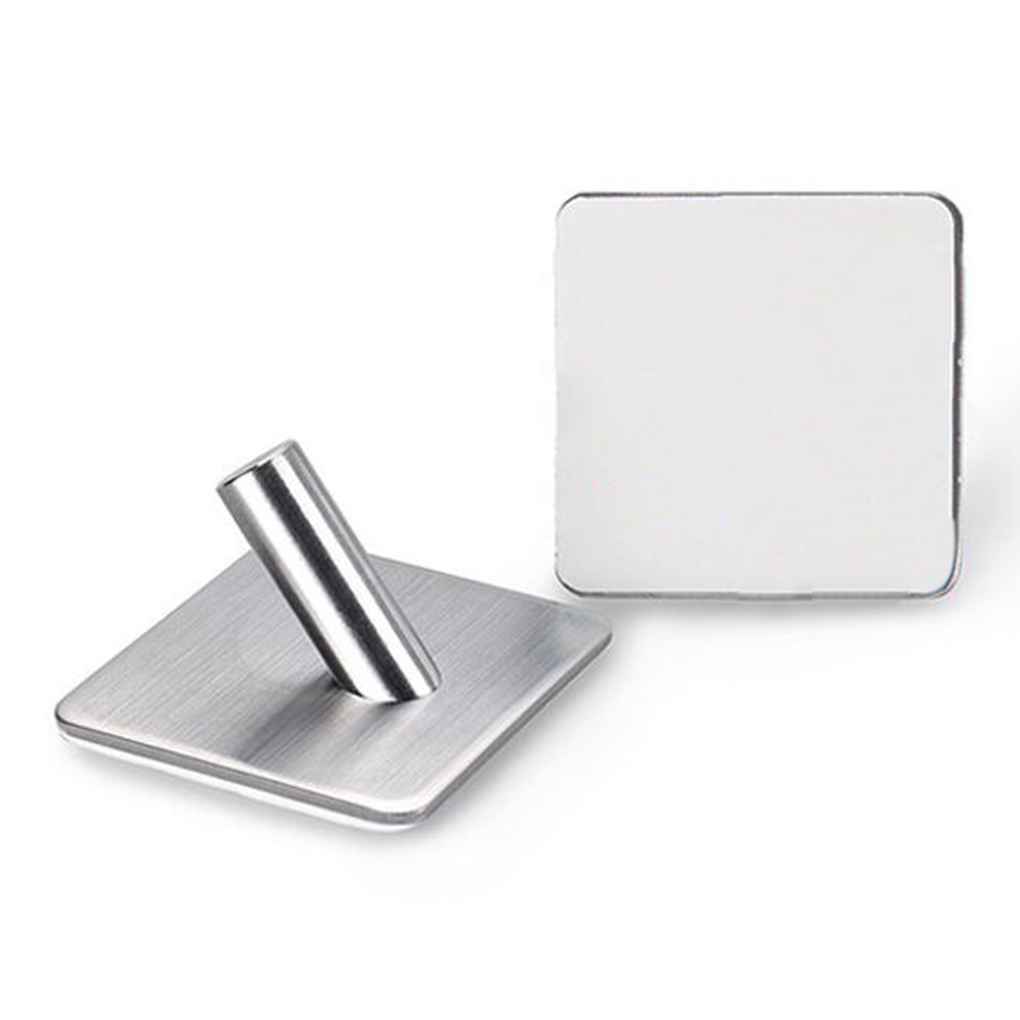 4 STÜCKE Selbstklebende Edelstahl Handtuchhalter Bademäntel Hüte Taschen Schlüssel Tür Wandhaken für Küche Bad