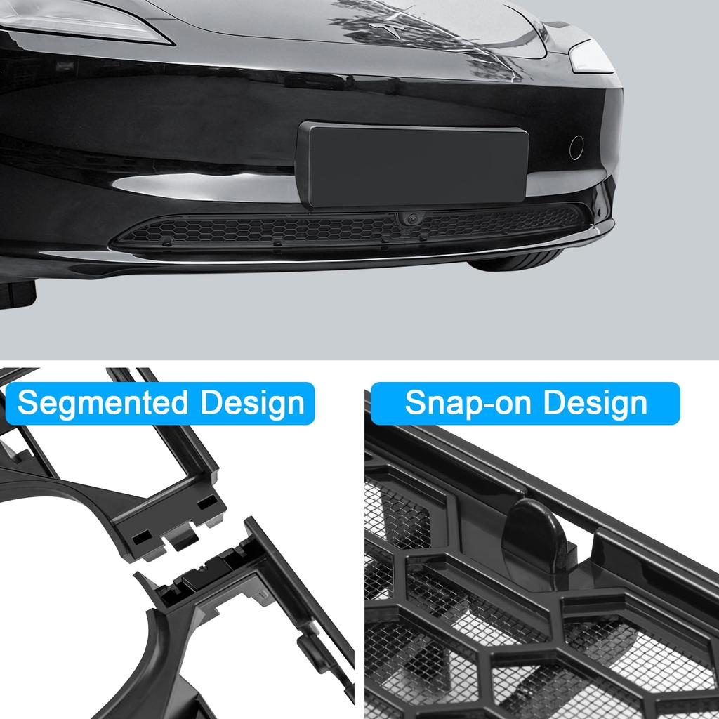 For 2026 Tesla Model 3 Grille Mesh Insect (With Camera Version) Anti-Insect Net Lower Bumper Intake Grille Air Inlet Vent Cover