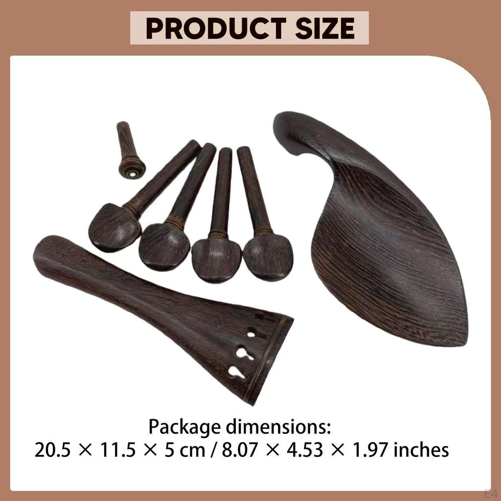 4/4 Full Size Violin Accessories Kit Chin Rest Parts Sturdy,Wood Replacement,Professional Tuning