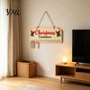 Rustic Wooden Holiday Decor Christmas Advent Calendar, Hanging Countdown Board with Candy Dates, Festive Wall Decoration for Home, Ornament