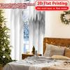 2D FLAT PRINTING 2pcs Curtains (Without Rod) Elegant Feather Design Curtains April Fools is Day holiday curtains Durable