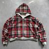 Autumn Jacket Fashion Hooded Zipper Plaid Front and Back Can Wear Hoodie Sweater Men