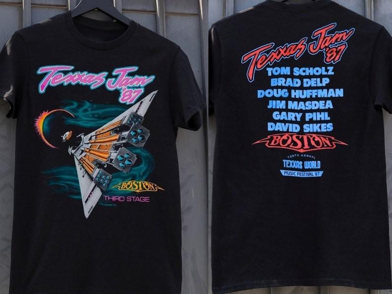 Boston Texxas Jam Tour  87 T-Shirt Boston Band Tour  87 T-Shirt Texxas World M M
