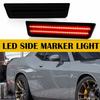For 2011-2014 Dodge ChargerChallenger Smoked Red LED Rear Side Marker Light 2PC