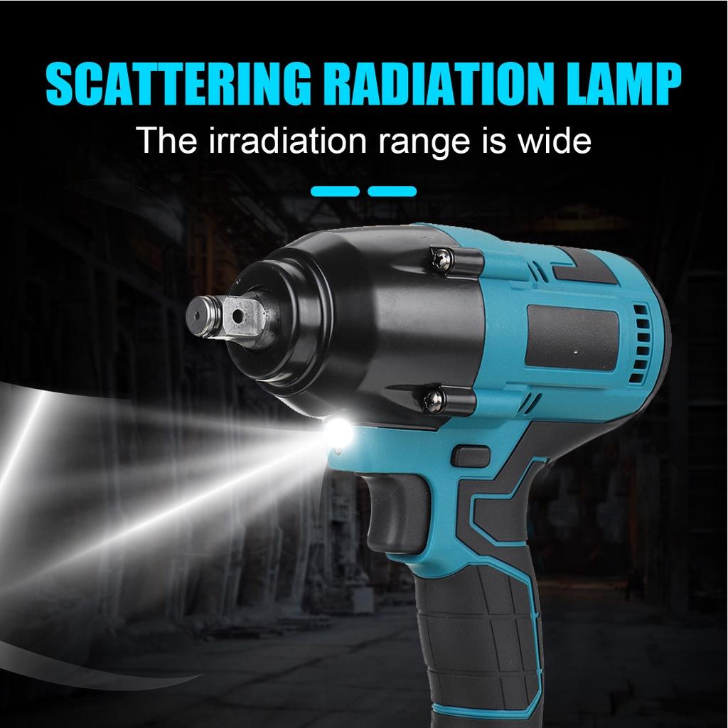800N.M 388VF Torque Brushless Cordless Electric Impact Wrench 1/2 ” Wrench Car Truck Repair Tool for 18V Battery New