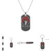 Collier Pendentif Crâne Metro Exodus Avec Design Géométrique en Alliage Pour les Fans de Jeu