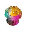 Lucky Crystal Candle Holder Unique Heat-Resistant Lamp Holder Exquisite Decorative Lotus Candlestick Household