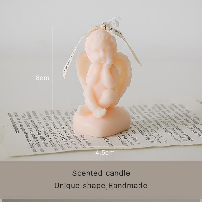 

Свеча «Маленький ангел», сувенир для ароматерапии, настольное украшение, день рождения, соевый воск, ароматическая свеча ручной работы 7