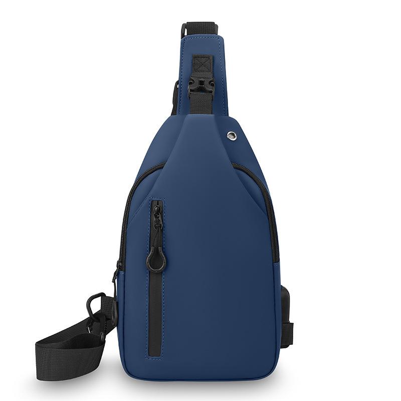 Men's Simple Single-shoulder Fashionable Casual Backpack with Water Resistance, Front Pocket, Trendy Cross-body Bag