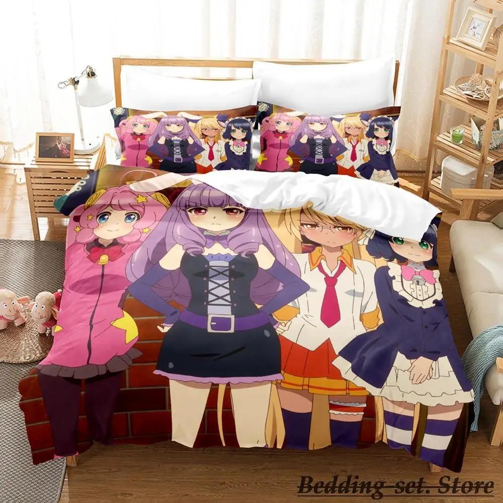 Show By Rock! Bedding Set Cartoon Anime Three-piece Set Adult Kid Bedroom Duvetcover Sets 3D Kawaii Cute Girls