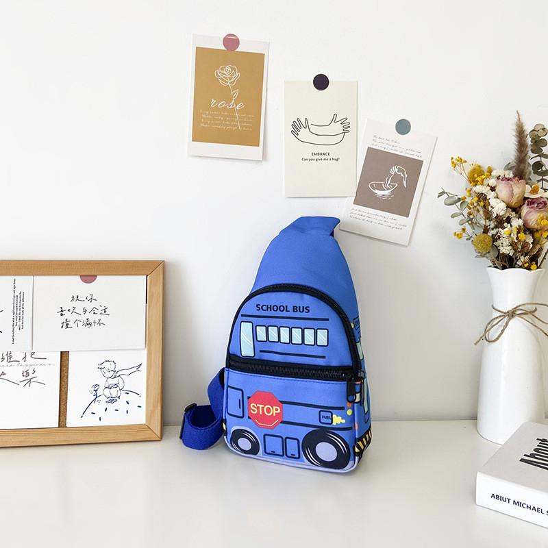 

Stylish Baby Crossbody Bag Adorable Canvas Shoulder Purse For Kids Unisex Design синій