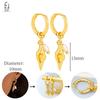 925 Sterling Silver Needle Vintage Heart/Shell Pendant Earrings Round/Square Plate Hoop Earrings for Women Party Fashion Jewelry