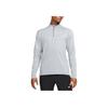 Nike Solid Color Crew Neck Half Zip Long Sleeve T-Shirt Men Tops Light-Gray DD4756-084