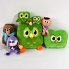 Duolingo Green Owl with Purple Hair Drag Sister Plush Pillow Pendant