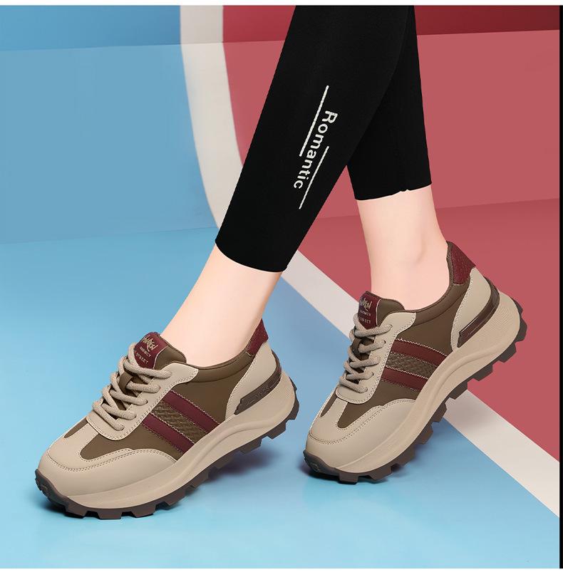 Moteriški 2024 m. natūralios odos aukštinantys laisvalaikio sportbačiai - Kvėpuojantys, minkštu padu, universalūs ir patogūs Forrest Gump batai