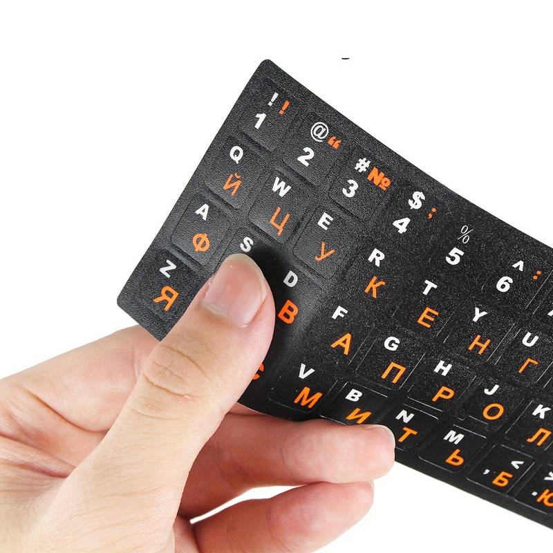 Stickers for PC Laptop Keyboard QWERTY Layout Ukrainian Cyrillic 11x13