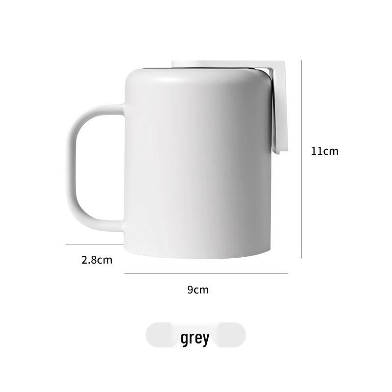 

Настенный магнитный стакан для полоскания рта и зубных щеток с ручкой - Пластиковый дизайн без сверления