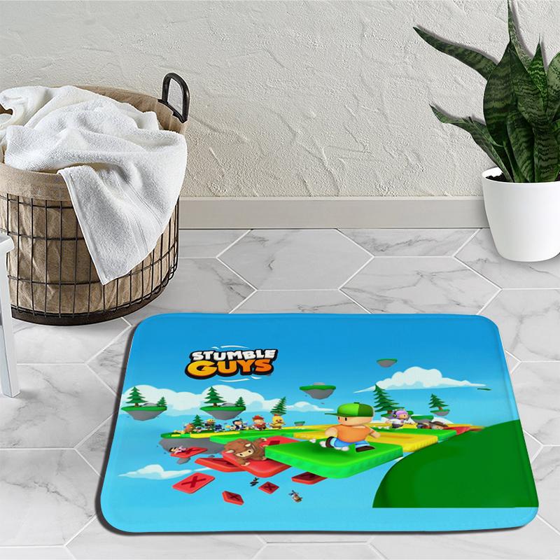 Stumble Guys Karikatür Halı Tökezlemek Oyunları Halı Yatak Odası Dekorasyon Yoga Mat Anime Açık Halı kaymaz Halı doğum günü hediyesi