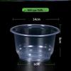 Einwegschüssel aus transparentem Kunststoff