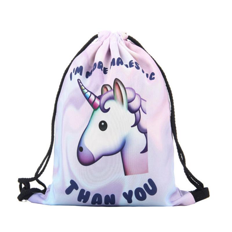 

Рюкзак-мешок с единорогом, напечатанный на 3D-принтере красный