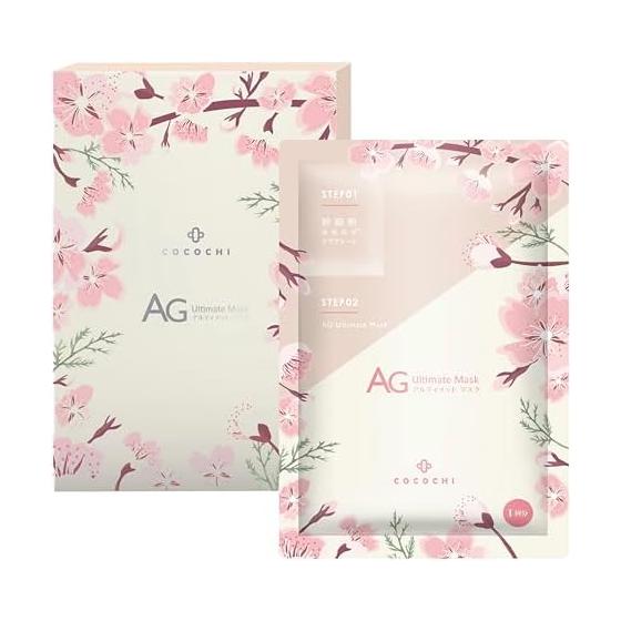 COCOCHI Facial Essence Mask Sakura AG Face Pack, Sheet Mask, Pack, Mask, Face Mask, Skin Care, Dry Skin, Beauty Pack, Tone Up, Aging Care, Firmness,