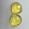 Natural Ceylon Sapphire 19.23 Ct Pair   Yellow Pear Shape Loose Gemstone