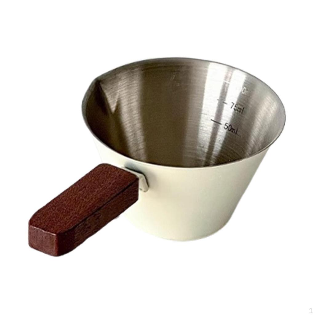 Espresso Measuring Cup Coffee Spoon Clear Measurement Unique 100ml Extraction Sauce Pan for Oil