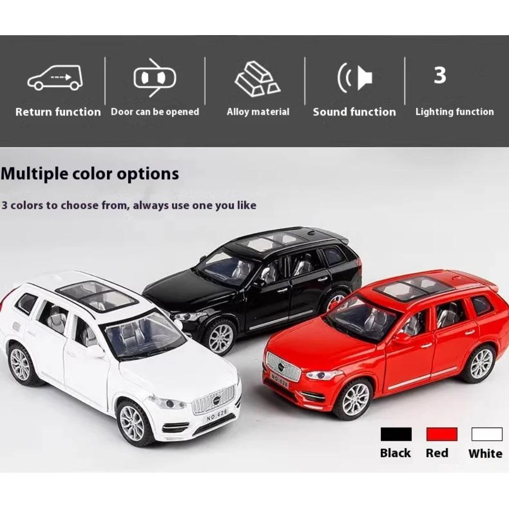 1/32 Volvo XC90 SUV Alloy Diecast Model Auto Accessory Sound & Light Series Children's Toy Kids Gift Birthday Present Collection