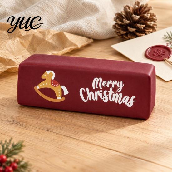 Tactile Finger Toys with Sound Christmas Crunchy Butter Squishy Toy, Slow Rise Fidget Crinkle Raffle Prizes for Parties Sensory Stress Relief Stocking