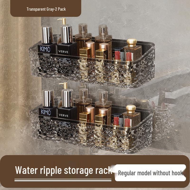 Wall-Mounted Bathroom Corner Shelf: Punch-Free Triangle Rack for Toilet Storage